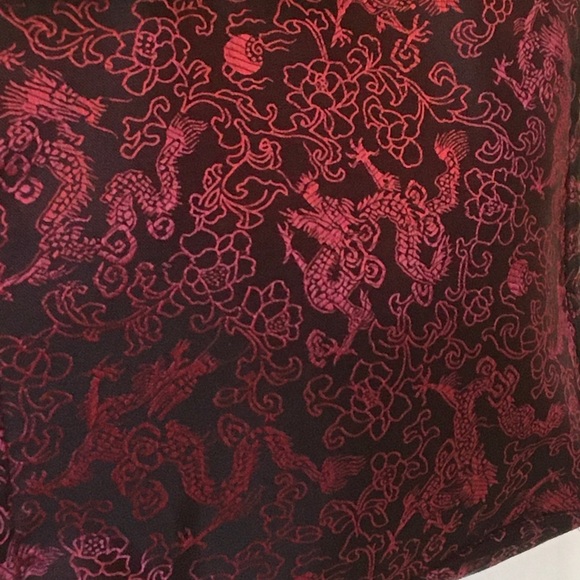 Oriental Asian Flair Unique Evening handbag Bag multi colored satin - Picture 7 of 12